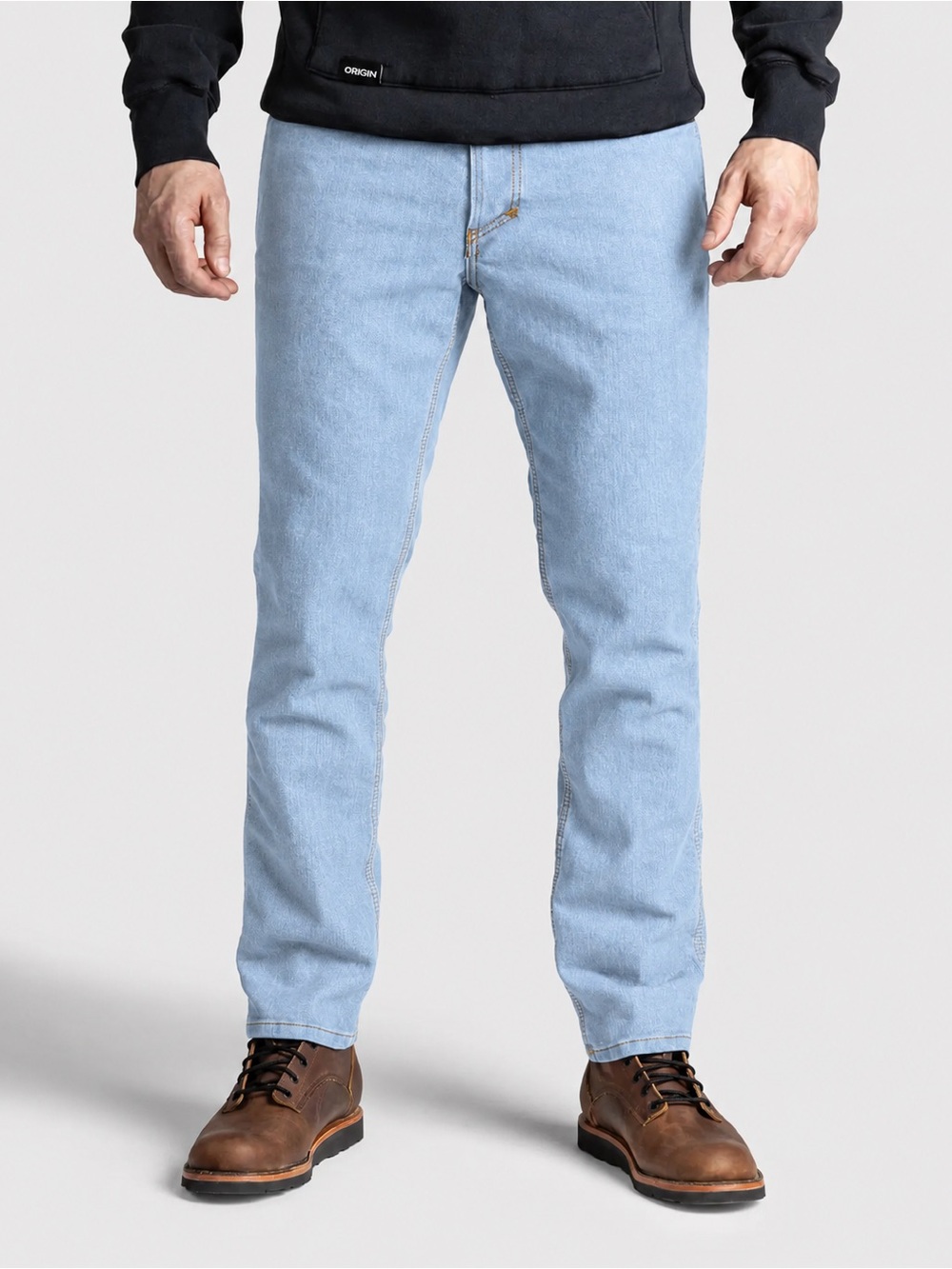 Origin USA Maverick Relaxed Fit Light Wash Stretch Jeans 38x32